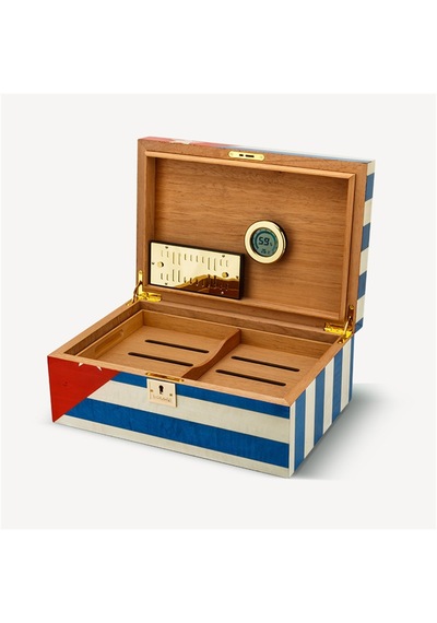 Lubinski Cedar Puro Kutusu Humidor Cuba Flag 50s