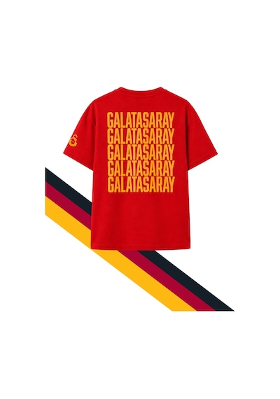 Galatasaray Çocuk Yazı Baskılı Kırmızı Tişört Ve Siyah Eşofman Altı, Eşofman Takımı