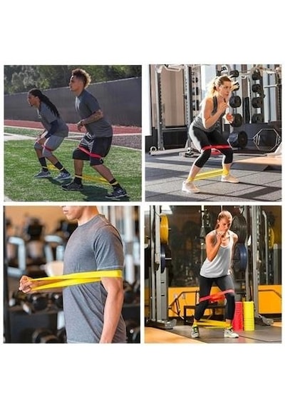Buffer 5li Egzersiz Direnç Bant Seti Pilates Crossfit Ekipmanları