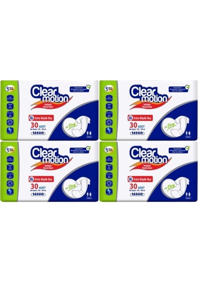 Clearmotion Yetişkin Hasta Bezi Bel Bantlı Extra Large 120 Adet XL