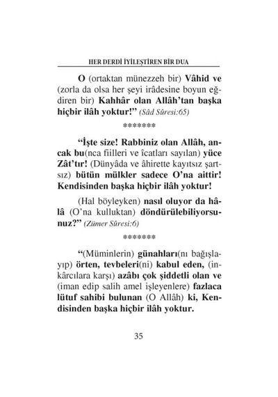 Her Derdi İyileştiren Bir Dua | Lalegül Yayıncılık 9786054814121