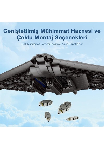 Reobrix 33038 B2 Bombardıman Uçağı Yaratıcı Yapı Blok Seti Building Blocks B2 Bomber - 1977 Parça