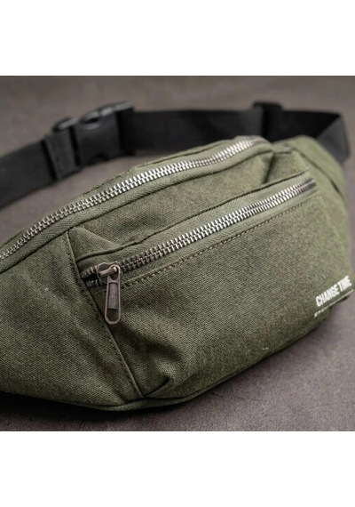 Zennamoda Haki Unisex Bel Çantası Çapraz Askılı Günlük Kullanım Fermuarlı 30x13 Cm Çok Renkli