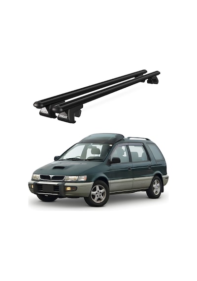Venüs Mitsubishi Chariot 1997-2003 Uyumlu Siyah Ara Atkı Port Bagaj Tavan Barı