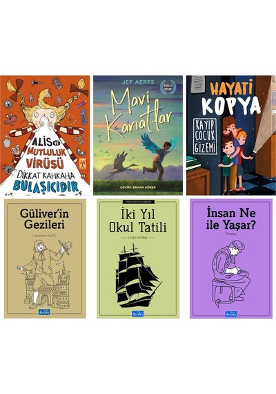 Alis Ve Mutluluk Virüsü,mavi Kanatlar,hayati Kopya Kayıp,iki Yıl Okul Tatili,4,5,6,.sınıflar Set