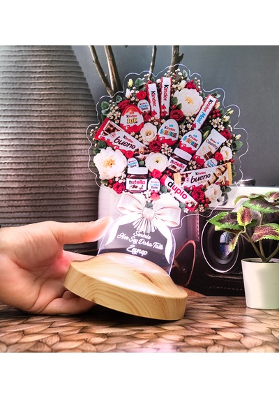 Kinder Çikolata Görselli Çiçek Buketi Lambası, Işıklı Çiçek Buketi Led Lamba, Kişiye Özel Sevgiliye Doğum Günü Hediyesi Kinder Çikolata Buketi Kinder Çikolata Görselli Çiçek Buketi Lambası, Işıklı Çiçek Buketi Led Lamba, Kişiye Özel Sevgiliye Doğum Günü Hediyesi Kinder Çikolata Buketi