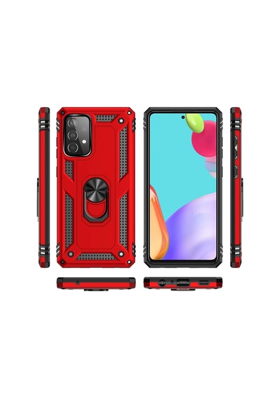 Ilkeshop Newface Samsung Galaxy Uyumlu A33 5g Kılıf Sofya Yüzüklü Silikon Kapak - Kırmızı