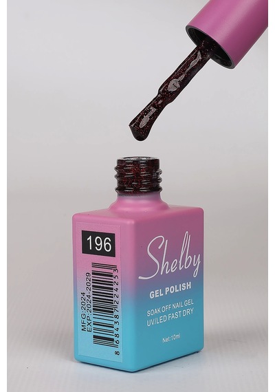 Shelby 10 Ml. A196 Işıltılı Kırmızı Kalıcı Oje