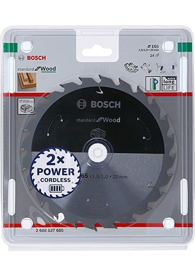 Bosch Standard For Wood 165 x 1.5/1 x 20 T24 Ahşap Daire Testere Bıçağı - 2608837685