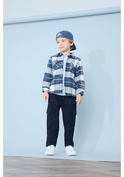 Defacto Erkek Bebek Balloon Fit Beli Lastikli Düz Paça Jean Pantolon G4395a525wnnm28 Mavi-nm28