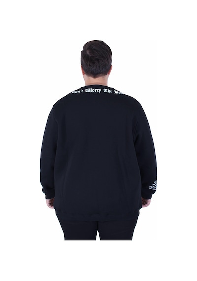 Moc Grande Mocgrande Büyük Beden Bisiklet Yaka 3ip Sweat Dream 25715 Sıyah Siyah