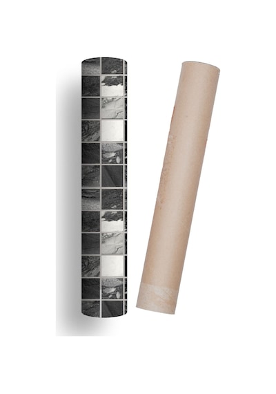 Mutfak Tezgah Arası Kendinden Yapışkanlı Folyo Kaplama Mozaik Mermer Taş Desen 60cm X 100cm