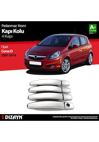 S-Dizayn Opel Corsa D Krom Kapı Kolu 4 Kapı 2007-2014