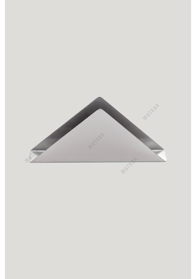 Paslanmaz Çelik Üçgen Peçetelik - Çok Amaçlı/masaüstü Dekoratif Peçetelik - 18 X 9 Cm Diğer