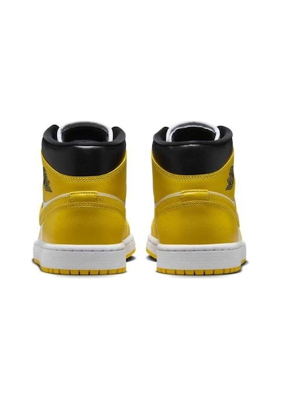 Nike Air Jordan 1 Mid Kadın Basketbol Ayakkabısı Dar Kalıp 1 Beden Büyük Almanızı Öneriyoruz Sarı Sarı
