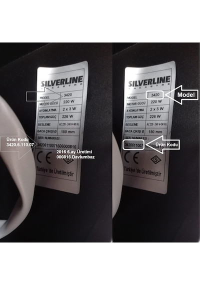Silverline Esty Davlumbaz Yeni Nesil Karbon Filtre Yt971.1000.96 - 381023171 Uyumlu