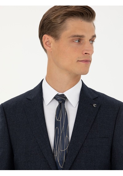 Cacharel Lacivert Slim Fit Yün Takım Elbise
