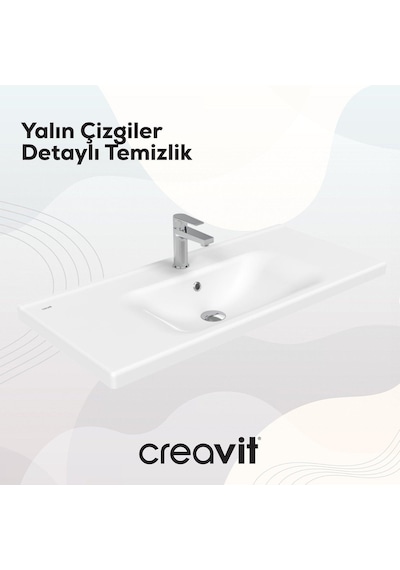 Creavit Eksen Etajerli Lavabo 100 Cm Beyaz Ek100-00cb00e-0000