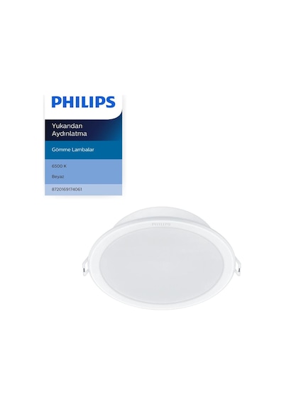 Philips Meson Tavan Gömme Spot 5.5w 540 Lumen 6500k Beyaz Işık 90mm Delikler İçin Uygundur