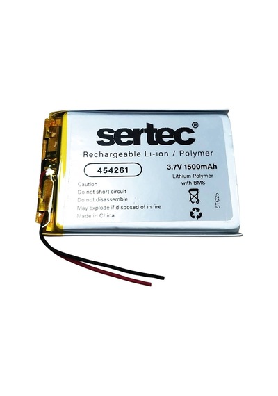 Sertec 454261 3.7v 1500 Mah Li-polymer Pil Devreli/1.5a Evimdeyokyok