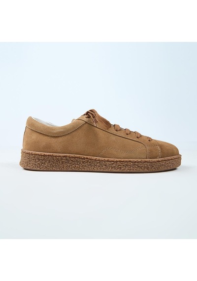 Krahe Chazz Erkek Hakiki Deri Bağcıklı Kum Sneakers