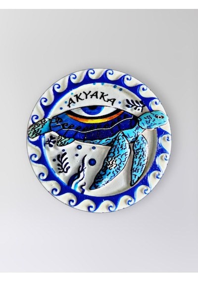 Amasra Polyester Kabartmalı Kaplumbağalı Magnet 7 Cm Dekoratif Hediyelik Buzdolabı Süsü Kod:1300