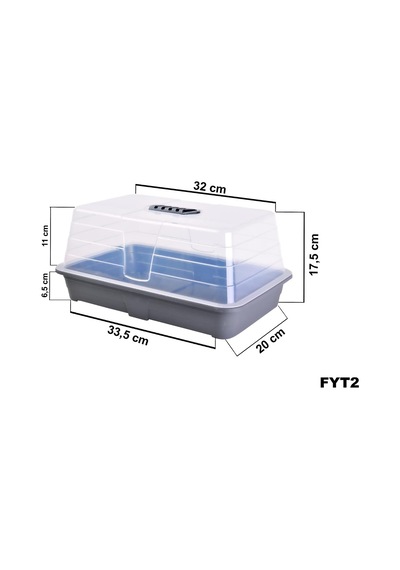 Serinova Fide Yetistirme Fanusu Tk. 2 No, 33,5 Cm, 4,1 Lt Antrasit