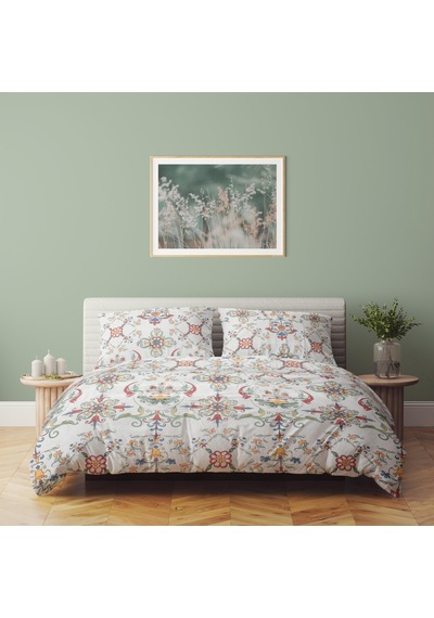 Cotton Collection Çift Kişilik Nevresim Takımı İznik Çok Renkli
