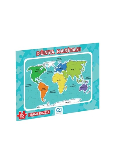 Mey İthalat Dünya Haritası Frame Puzzle 35 Parça