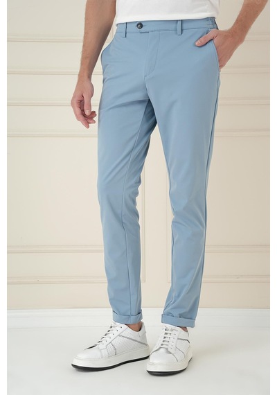 Efor Comfort Fit Beli Lastikli Esnek Casual Havacı Mavi Pantolon P 1173 Mavi