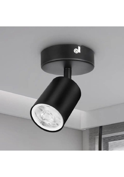 Riolight Modern Siyah Mutfak,salon,giyinme Odası,cafeler1 İçin Gün İşiğı Metal Spot Ampul Dahil Siyah