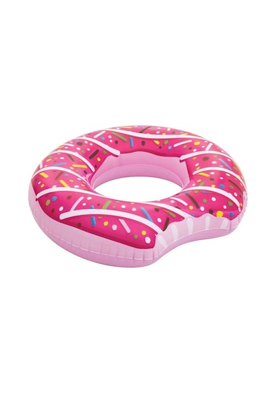 Bestway Kutulu İki Renk Tutunmalı Donut Simit 36118 + Tamir Set Pembe Çok Renkli