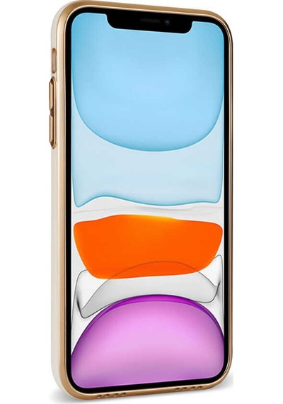 Noktaks - Apple Uyumlu iPhone 11 - Kılıf Kamera Korumalı Kartvizit Bölmeli Bark Kapak - Mavi