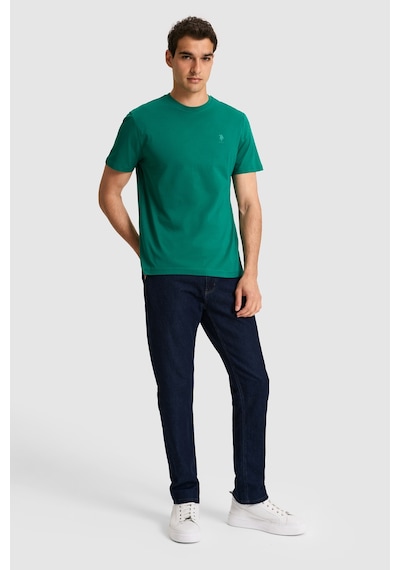 U.s. Polo Assn. Erkek Koyu Yeşil Tişört Basic 50326953-vr079 Koyu Yesıl