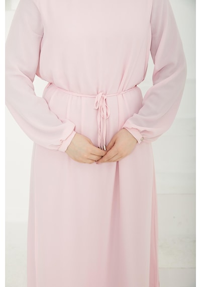 Armine Trend Kolları Lastikli Astarlı Elbise-rose 25yt927 Rose Armine Trend Kolları Lastikli Astarlı Elbise-rose 25yt927 Rose