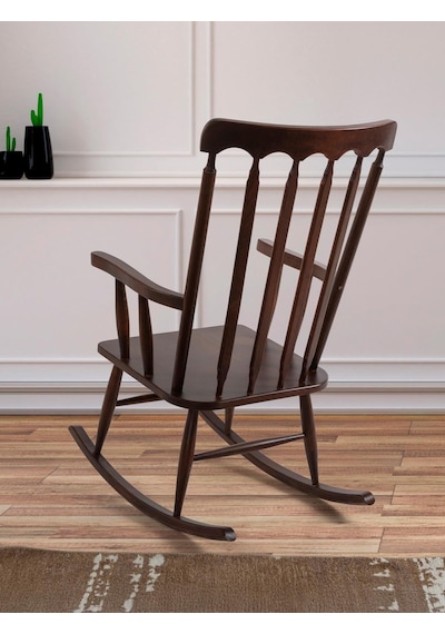 Dakota Rocker Amerikan Retro Ahşap Sallanır Sandalye Ceviz