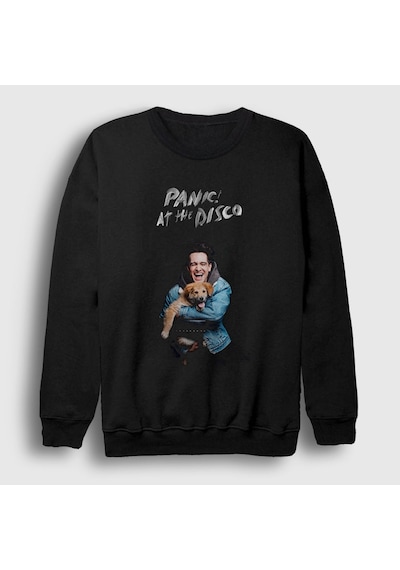 Presmono Unisex Brendon Panic At The Disco Sweatshirt Siyah