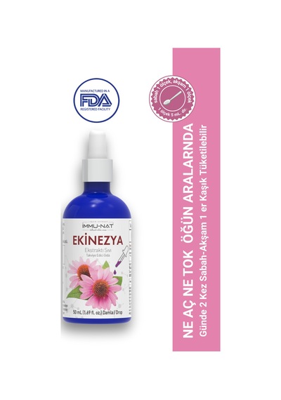 Ekinezya Bitkisel Sıvı Ektraktı 50 Ml Damla - Bitkisel Takviye Edici Gıda