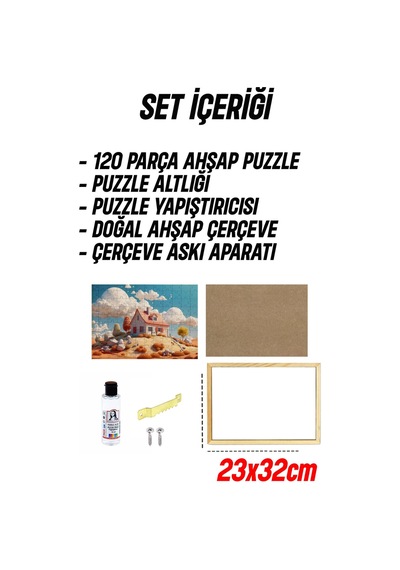 Ahşap Çerçeveli Puzzle - Tablo Kod: Hthp - 003 23 X 32 120 Parça