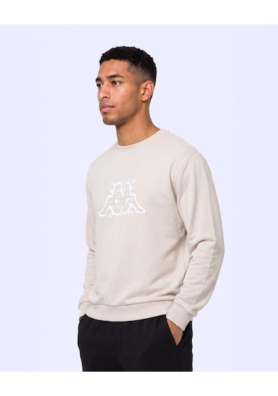 Kappa Logo İrbidden Tur Erkek Bej Regular Sweatshirt