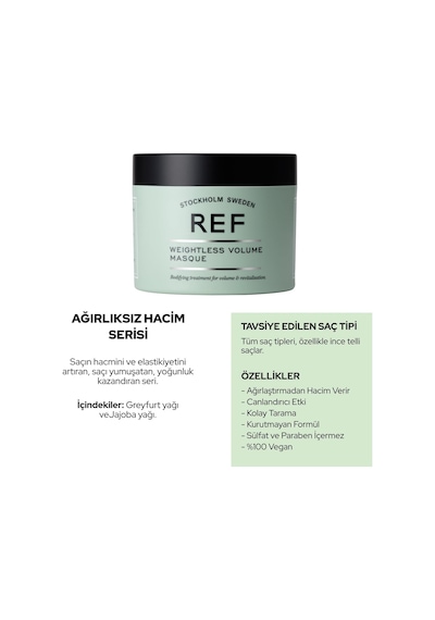 Weıghtless Volume Masque 500 Ml Tüm Saç Tipleri İçin Hacimlendirici Bakım Maskesi