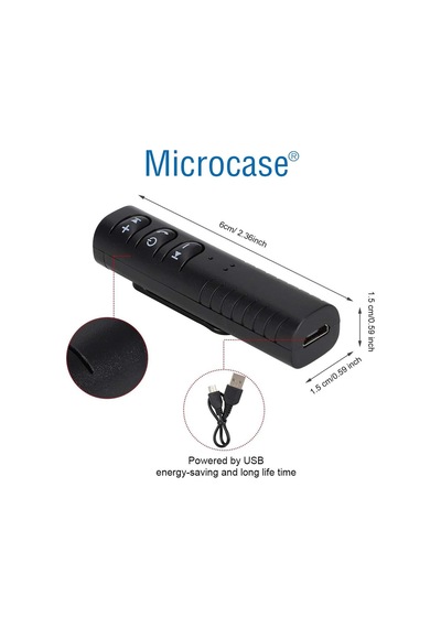 Okm 1002 Şarjlı Araç Aux Bluetooth Adaptör Müzik Çalar Aux Girişli Araç Kiti - Al4639