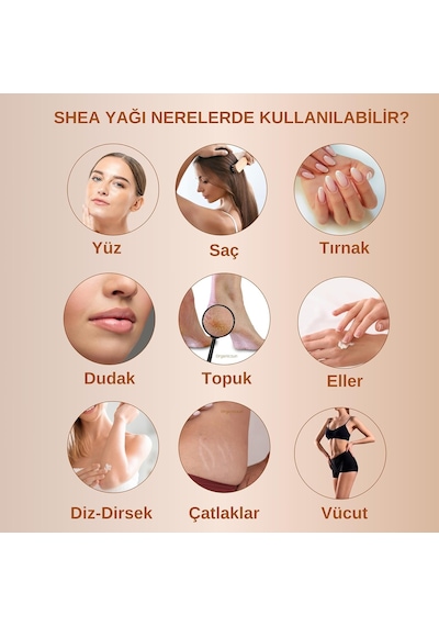 Shea Yağı 250 Ml %100 Ham, Soğuk Pres, Rafine Edilmemiş, Shea Butter Karite Kuru Cilt, Saç, Dudak, Topuk Bakımı 02257731