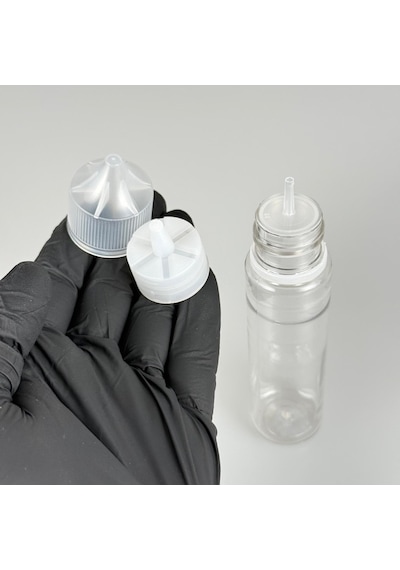 60 Ml Plastik Şeffaf Likit Şişesi , 60 Cc İğne Uçlu Damlalıklı Şişe X 3 Adet