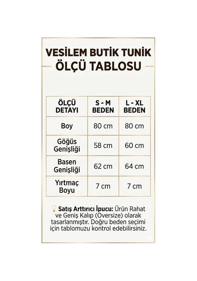 Azram Fiyonk İşlemeli Tesettür Tunik Beyaz Beyaz
