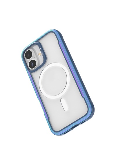 Apple Uyumlu iPhone 17 Kılıf M-safe Şarjlı Airbagli Raptic Shield Serisi Şeffaf Arka Yüzey Kapak Colorful