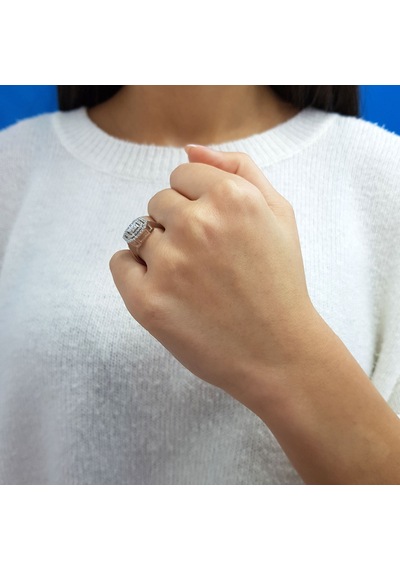 Lova 0,54 Karat Baget Pırlanta Yüzük - 1010363