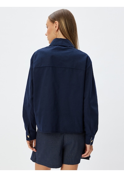 Koton Gabardin Gömlek Klasik Yaka Uzun Kollu Cep Detaylı Düğmeli Lacivert 5wal60111ıw Lacivert Koton Gabardin Gömlek Klasik Yaka Uzun Kollu Cep Detaylı Düğmeli Lacivert 5wal60111ıw Lacivert
