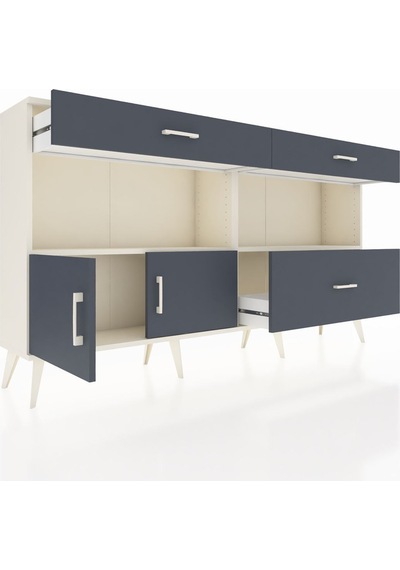 Arges Konsol 2 Raflı 3 Çekmeceli 2 Kapaklı 176x30x99 Aytaşı-antra Aytaşı-antrasit Arges Konsol 2 Raflı 3 Çekmeceli 2 Kapaklı 176x30x99 Aytaşı-antra Aytaşı-antrasit