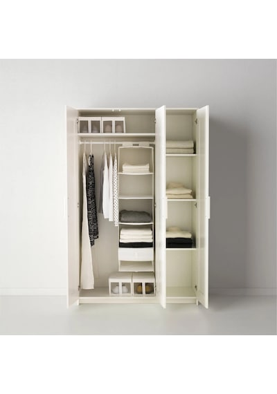 Ikea Beyaz Geniş Kapaklı Gardırop